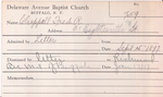 Chappell, Mr. Fred by Delaware Avenue Baptist Church
