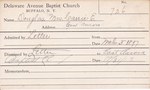 Douglas, Mrs. Carrie E by Delaware Avenue Baptist Church
