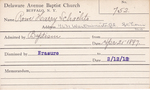 Rowe, Mr. Harry Schachts by Delaware Avenue Baptist Church