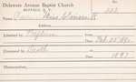 Warren, Ms. Clarissa R by Delaware Avenue Baptist Church