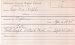 Coe, Mrs. Ralph by Delaware Avenue Baptist Church