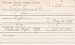 Dodge, Mr. Leonard C by Delaware Avenue Baptist Church