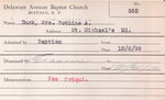 Buck, Mrs. Bethine by Delaware Avenue Baptist Church