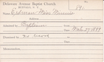 Erdman, Miss. Minnie by Delaware Avenue Baptist Church