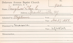 Vaughn, Mr. Thomas E by Delaware Avenue Baptist Church