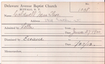 Caldwell, Mrs. Thomas by Delaware Avenue Baptist Church