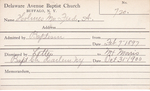 Holmes, Mr. Fred A by Delaware Avenue Baptist Church