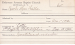 Koch, Mrs. Hattie by Delaware Avenue Baptist Church