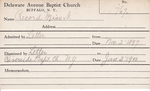 Record, Miss. N by Delaware Avenue Baptist Church