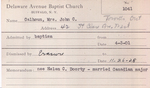 Calhoun, Mrs. John C by Delaware Avenue Baptist Church