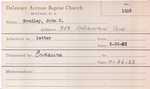 Bradley, Mr. John C by Delaware Avenue Baptist Church