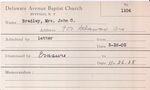 Bradley, Mrs. John C by Delaware Avenue Baptist Church
