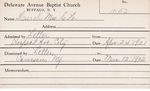 Murch, Mrs. CH by Delaware Avenue Baptist Church
