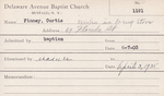 Finney, Mr. Curtis by Delaware Avenue Baptist Church