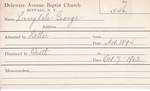 Langdale, Mr. George by Delaware Avenue Baptist Church