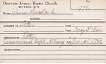 Pease, Mr. Harold C by Delaware Avenue Baptist Church