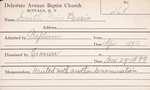Smith, Mrs. C R by Delaware Avenue Baptist Church