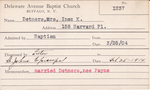 Detmers, Mrs. Inez K by Delaware Avenue Baptist Church