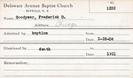 Goodyear, Mr. Frederick D by Delaware Avenue Baptist Church
