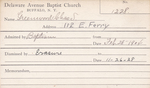 Greenwood, Mr. Charles S by Delaware Avenue Baptist Church