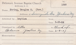 Haring, Rev. Douglas G by Delaware Avenue Baptist Church
