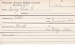 Kuig, Mr. Charles G by Delaware Avenue Baptist Church