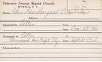 Rehm, Miss. Margaret L by Delaware Avenue Baptist Church