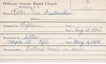 Ritter, Mrs. Fredericka by Delaware Avenue Baptist Church