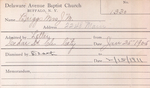 Briggs, Mrs. J by Delaware Avenue Baptist Church