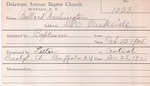 Bullard, Mr. Hasslington by Delaware Avenue Baptist Church