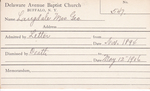 Langdale, Mrs. George by Delaware Avenue Baptist Church