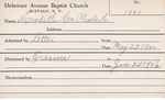 Meredith, Mrs. Phoebe H by Delaware Avenue Baptist Church