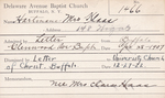 Hartmans, Mrs. Clara by Delaware Avenue Baptist Church