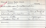Anderson, Mrs. Harriett by Delaware Avenue Baptist Church