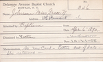 Johnson, Miss. Grace N by Delaware Avenue Baptist Church