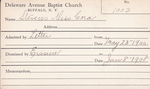 Stevens, Ms. Cora by Delaware Avenue Baptist Church