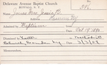 Jones, Mrs. Jessie B by Delaware Avenue Baptist Church