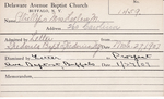 Phillips, Mrs. Helen M by Delaware Avenue Baptist Church