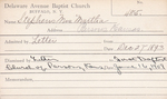 Stephens, Ms. Martha by Delaware Avenue Baptist Church