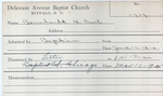 Bernhardt, Mr. H Paul by Delaware Avenue Baptist Church