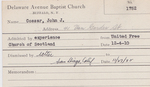 Cossar, Mr. John by Delaware Avenue Baptist Church