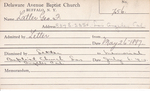 Latter, Mr. George F by Delaware Avenue Baptist Church