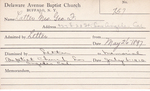 Latter, Mrs. George F by Delaware Avenue Baptist Church
