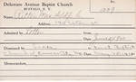Ritter, Mrs. Adolf C by Delaware Avenue Baptist Church