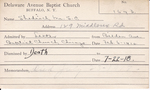 Shedrick, Mr. SC by Delaware Avenue Baptist Church