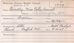 Bradbury, Mrs. Esther by Delaware Avenue Baptist Church