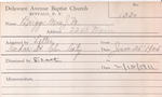 Briggs, Mrs. J by Delaware Avenue Baptist Church