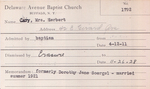 Cary, Mrs. Herbert by Delaware Avenue Baptist Church