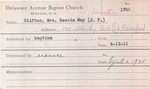 Clifton, Ms. Bessie May by Delaware Avenue Baptist Church