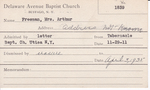 Freeman, Mrs. Arthur by Delaware Avenue Baptist Church